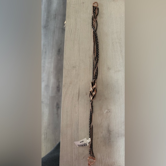 NWT Alexis Bittar 18” Black and Rose Gold Statement Necklace - Picture 4 of 5